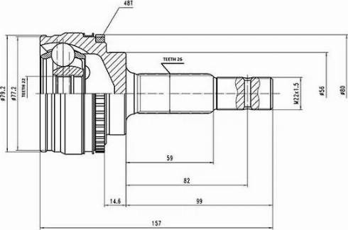 Aywiparts AW1510109A - Kit giunti, Semiasse autozon.pro