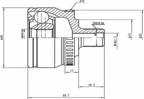 Aywiparts AW1510101A - Kit giunti, Semiasse autozon.pro