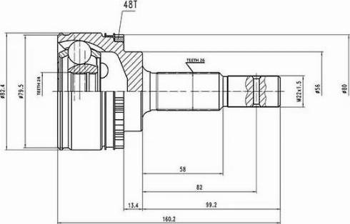 Aywiparts AW1510103A - Kit giunti, Semiasse autozon.pro