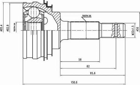 Aywiparts AW1510116 - Kit giunti, Semiasse autozon.pro