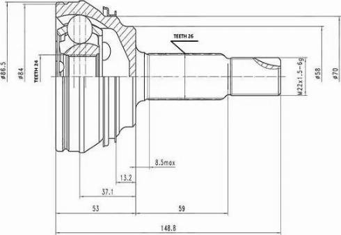 Aywiparts AW1510118 - Kit giunti, Semiasse autozon.pro