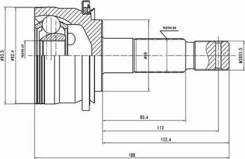 Aywiparts AW1510138 - Kit giunti, Semiasse autozon.pro