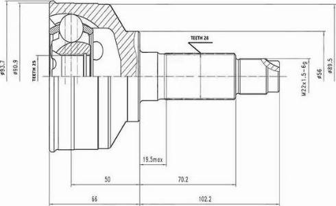 Aywiparts AW1510126 - Kit giunti, Semiasse autozon.pro