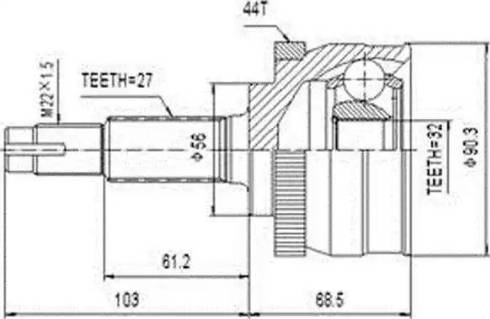 Aywiparts AW1510170A - Kit giunti, Semiasse autozon.pro