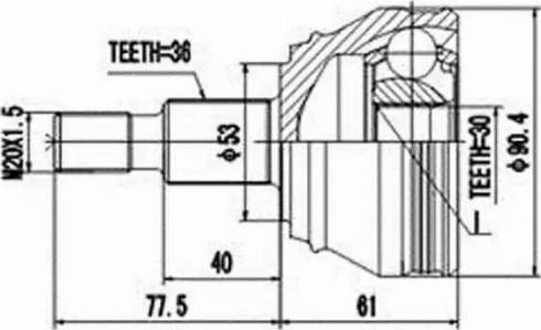 Aywiparts AW1510340 - Kit giunti, Semiasse autozon.pro