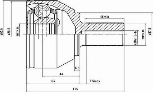 Aywiparts AW1510267 - Kit giunti, Semiasse autozon.pro