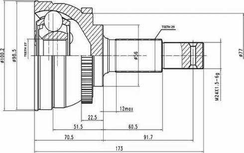 Aywiparts AW1510207A - Kit giunti, Semiasse autozon.pro