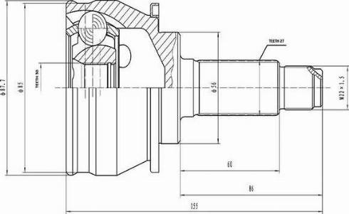 Aywiparts AW1510217 - Kit giunti, Semiasse autozon.pro