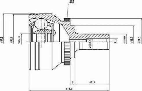 Aywiparts AW1510715A - Kit giunti, Semiasse autozon.pro