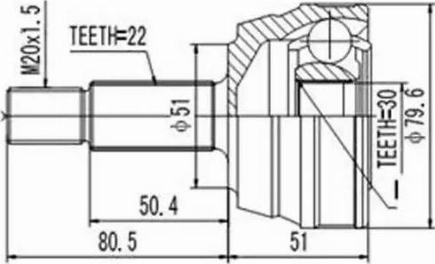 Aywiparts AW1511014 - Kit giunti, Semiasse autozon.pro