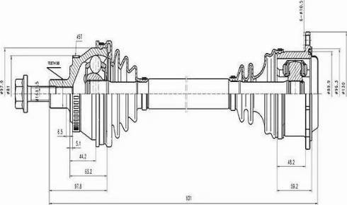 Euro Driveline VW124A - Albero motore / Semiasse autozon.pro