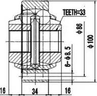 Aywiparts AW1520016 - Kit giunti, Semiasse autozon.pro