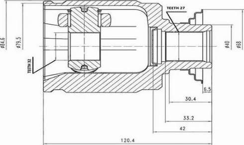 Aywiparts AW1520076 - Kit giunti, Semiasse autozon.pro