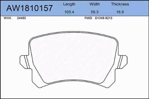 Aywiparts AW1810157 - Kit pastiglie freno, Freno a disco autozon.pro