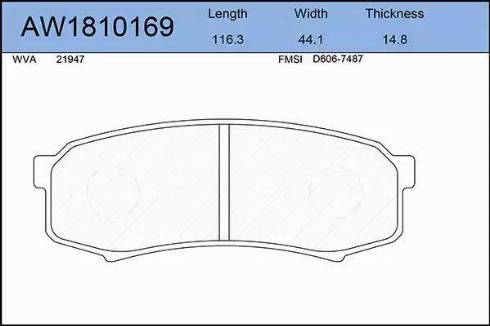 Aywiparts AW1810169 - Kit pastiglie freno, Freno a disco autozon.pro