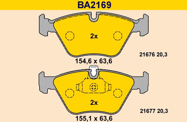 Barum BA2169 - Kit pastiglie freno, Freno a disco autozon.pro