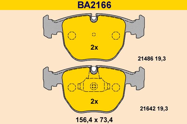 Barum BA2166 - Kit pastiglie freno, Freno a disco autozon.pro