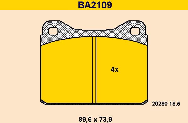 Barum BA2109 - Kit pastiglie freno, Freno a disco autozon.pro