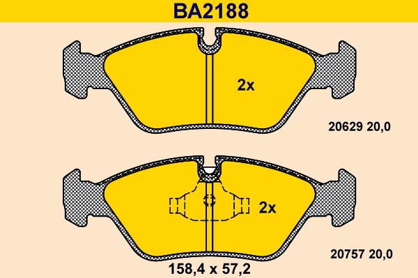 Barum BA2188 - Kit pastiglie freno, Freno a disco autozon.pro