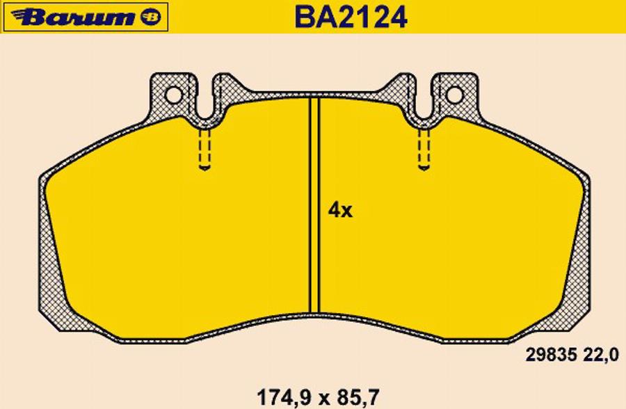 Barum BA2124 - Kit pastiglie freno, Freno a disco autozon.pro