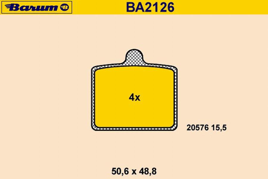 Barum BA2126 - Kit pastiglie freno, Freno a disco autozon.pro