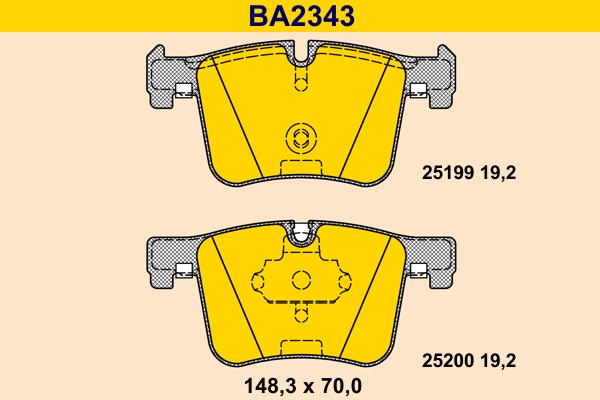 Barum BA2343 - Kit pastiglie freno, Freno a disco autozon.pro