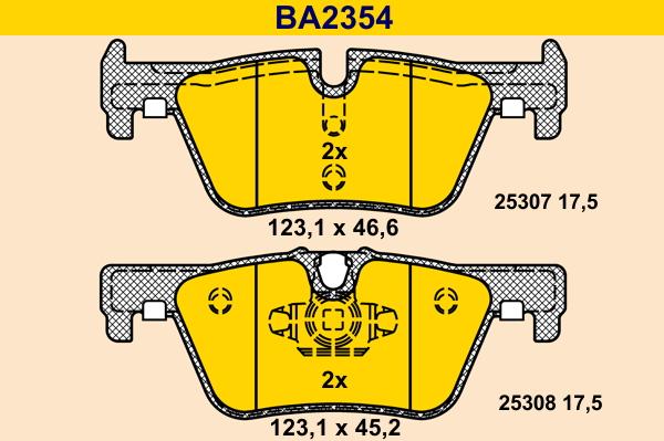 Barum BA2354 - Kit pastiglie freno, Freno a disco autozon.pro