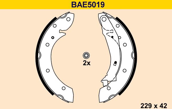 Barum BAE5019 - Kit ganasce freno autozon.pro