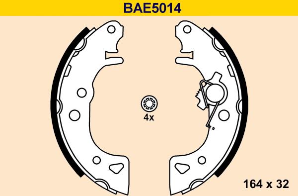 Barum BAE5014 - Kit ganasce freno autozon.pro