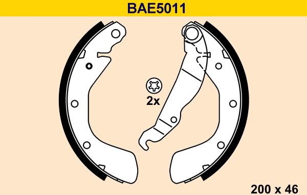 Barum BAE5011 - Kit ganasce freno autozon.pro