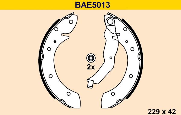 Barum BAE5013 - Kit ganasce freno autozon.pro