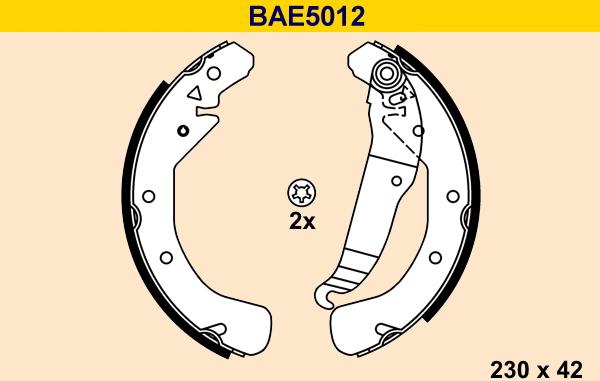 Barum BAE5012 - Kit ganasce freno autozon.pro