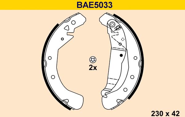 Barum BAE5033 - Kit ganasce freno autozon.pro