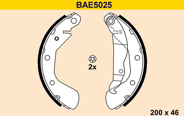 Barum BAE5025 - Kit ganasce freno autozon.pro