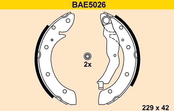 Barum BAE5026 - Kit ganasce freno autozon.pro