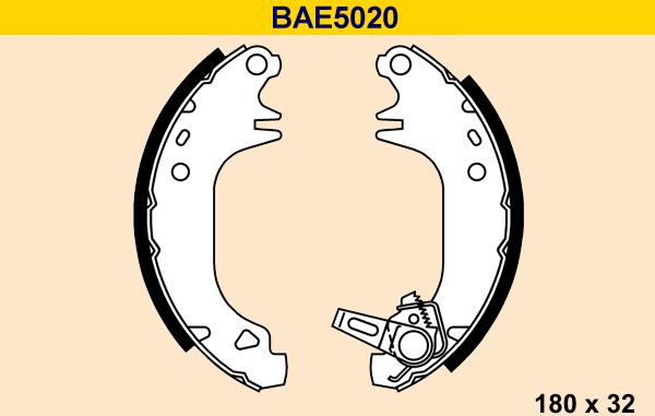 Barum BAE5020 - Kit ganasce freno autozon.pro