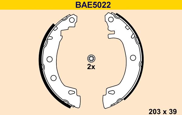 Barum BAE5022 - Kit ganasce freno autozon.pro