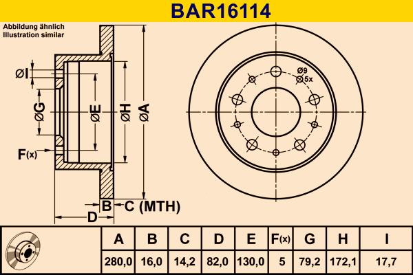 Barum BAR16114 - Discofreno autozon.pro