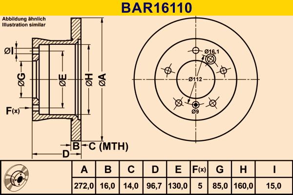 Barum BAR16110 - Discofreno autozon.pro