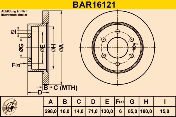 Barum BAR16121 - Discofreno autozon.pro