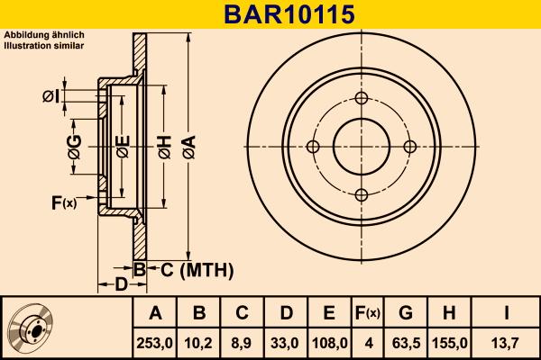 Barum BAR10115 - Discofreno autozon.pro