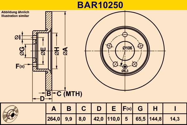 Barum BAR10250 - Discofreno autozon.pro