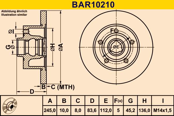 Barum BAR10210 - Discofreno autozon.pro