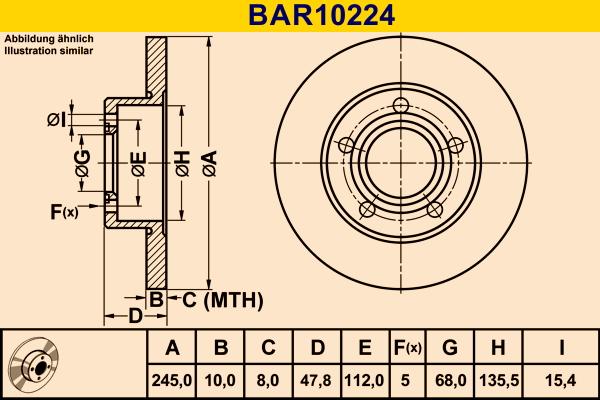 Barum BAR10224 - Discofreno autozon.pro