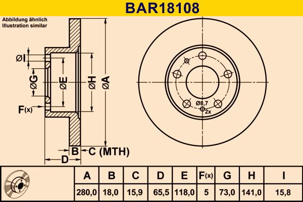 Barum BAR18108 - Discofreno autozon.pro