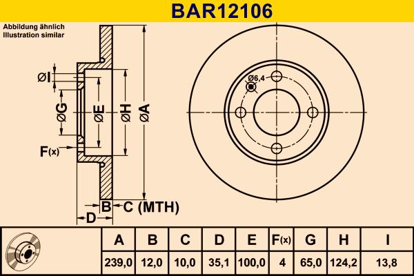 Barum BAR12106 - Discofreno autozon.pro