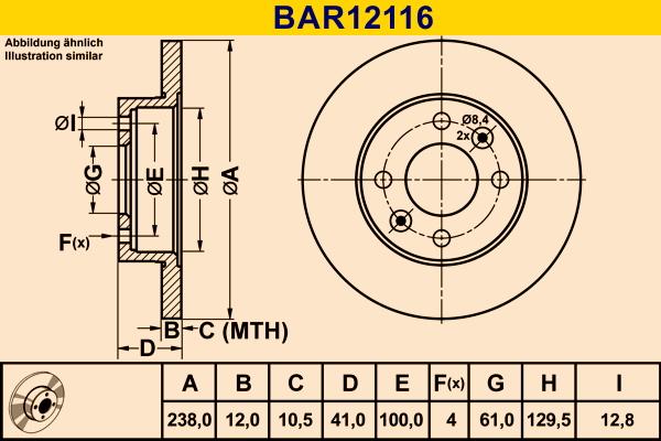 Barum BAR12116 - Discofreno autozon.pro