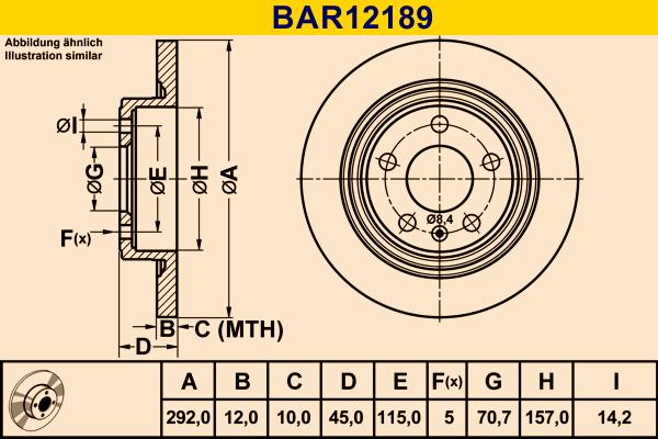 Barum BAR12189 - Discofreno autozon.pro