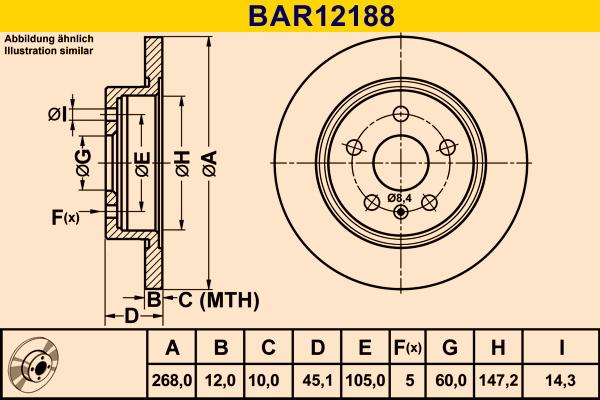 Barum BAR12188 - Discofreno autozon.pro