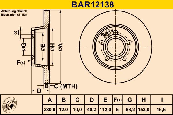 Barum BAR12138 - Discofreno autozon.pro